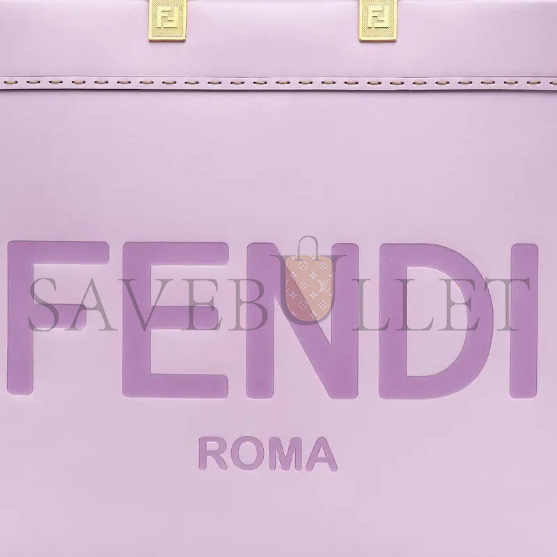 F**di sunshine medium leather tote in purple 8bh386abvlf1hov (35*31*17cm)